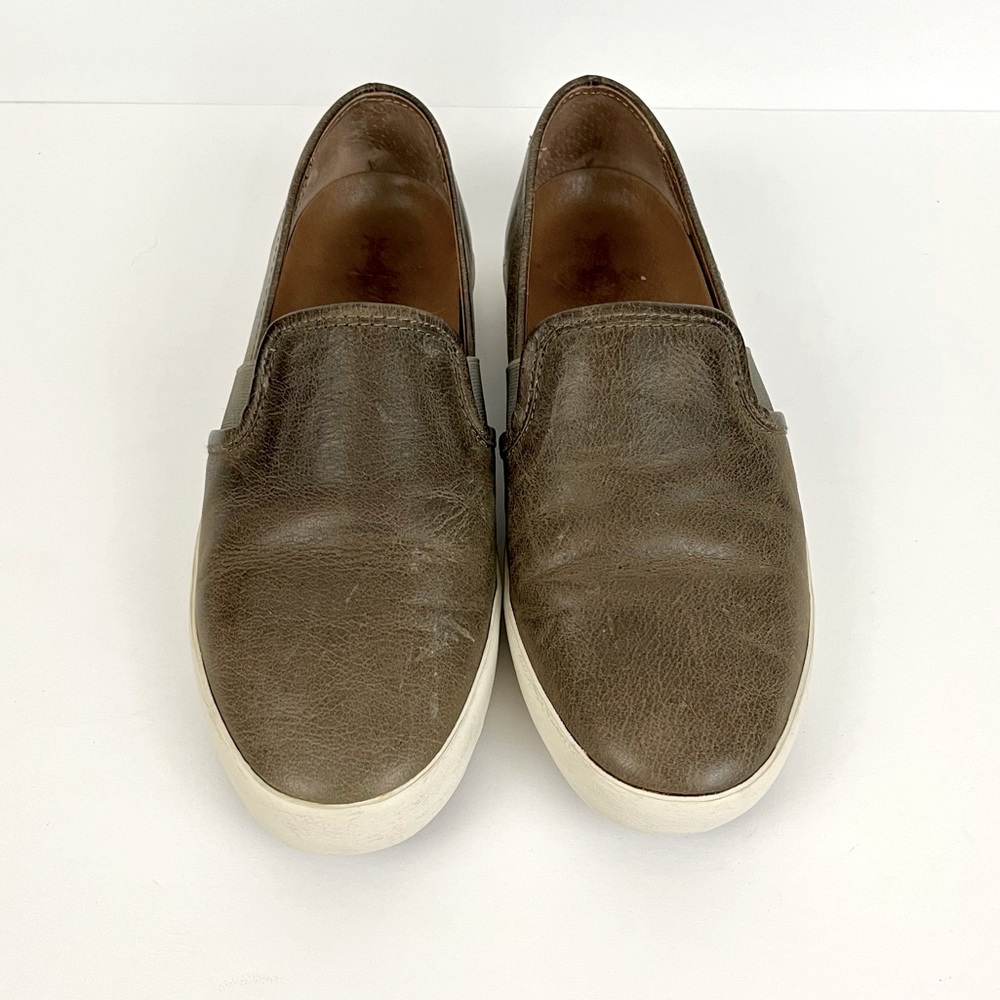Frye Dylan Ash Slip on Leather Sneakers Mens Size 7.5